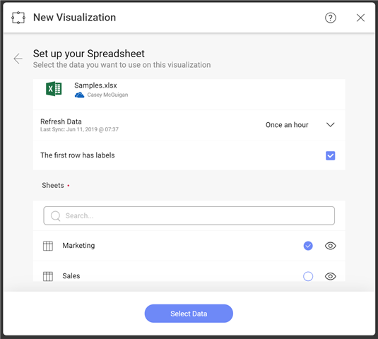 How to Create Your First Business Intelligence Dashboard with Reveal Excel file set up in Reveal